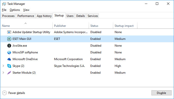 Disable Unnecessary Programs in Windows Startup Menu