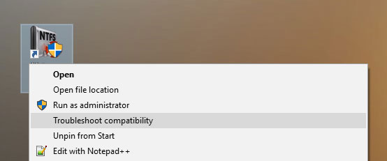 Use The Mode of Compatibility With an Old Version of Windows