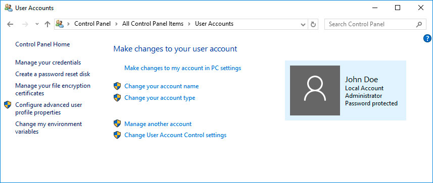 Retrieve forgotten user password with Windows tools