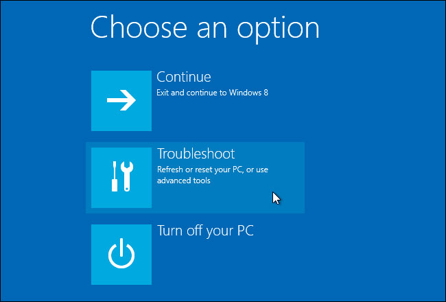 choose an option, PC Microsoft